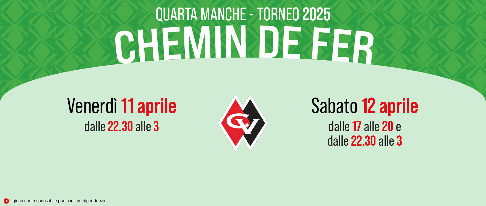 CHEMIN DE FER – QUARTA MANCHE